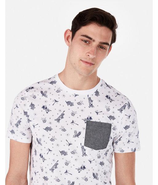 Express Mens Fourth Of July Print Short