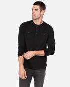 Express Mens Two Pocket Henley T-shirt