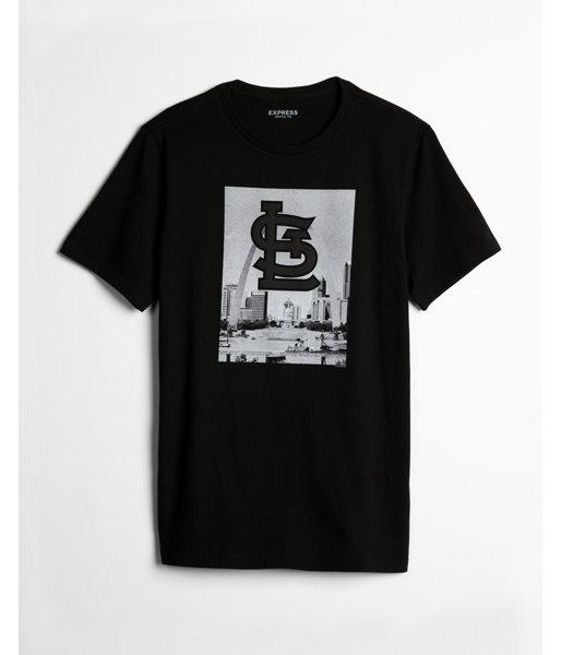 Express Mens St Louis Cardinals Black Graphic Tee