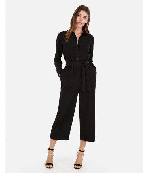 Express Womens Convertible Sleeve Jumpsuit