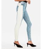 Express Womens High Waisted Two Tone Stretch Ankle Jean