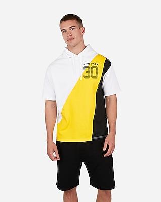 Express Mens Express Mens Oversized Heavyweight Brand That Unites Hooded Graphic T-shirt