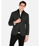 Express Mens Slim Zip-out Funnel Neck Blazer