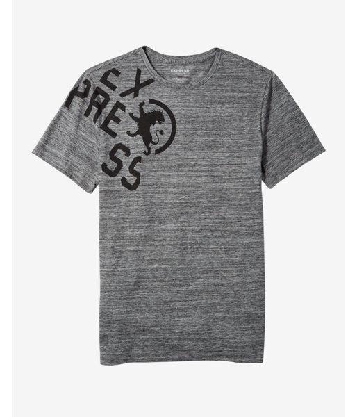Express Diagonal Cropped Graphic Tee