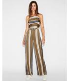 Express Womens Striped Cut-out Back Culotte Jumpsuit