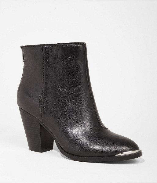 Womens Zip Back Metal Toe Cap Bootie