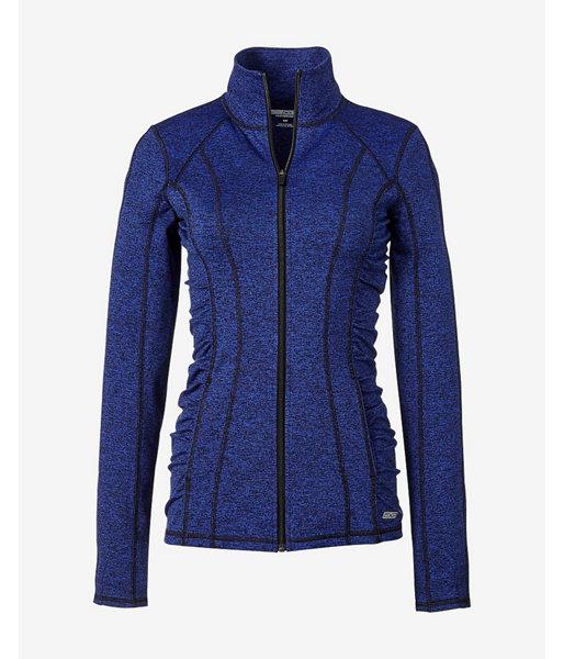 Express Womens Blue Marl Exp Core Zip-up Jacket