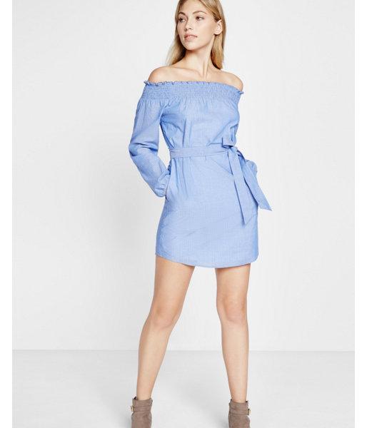 Express Womens Smocked Off The Shoulder Tunic Dress
