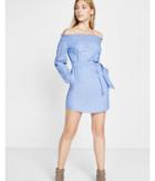 Express Womens Smocked Off The Shoulder Tunic Dress