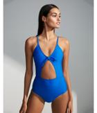 Express Womens Cut-out Tie Front One-piece