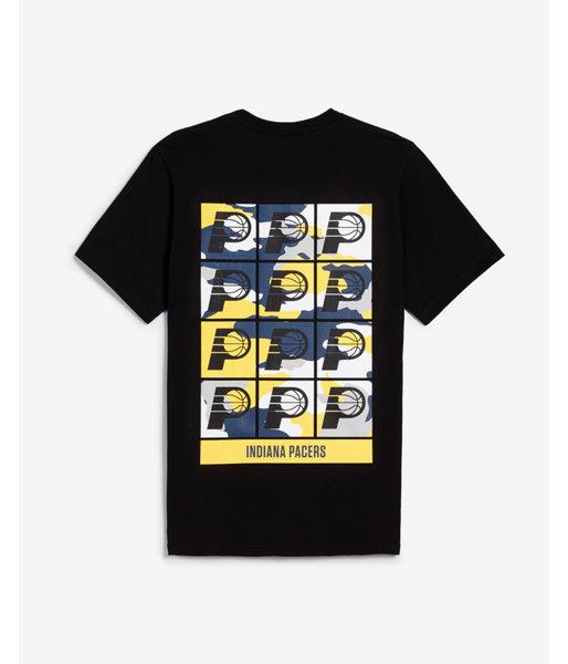 Express Mens Indiana Pacers Nba Camo Graphic Tee