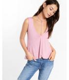 Express Womens Deep V-neck Choker Halter Tank