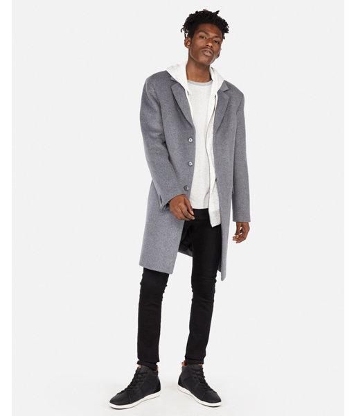 Express Mens Recycled Wool Water-resistant Topcoat