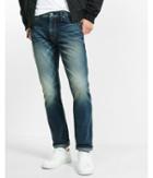 Express Mens Tapered Leg Classic Fit Faded Jeans