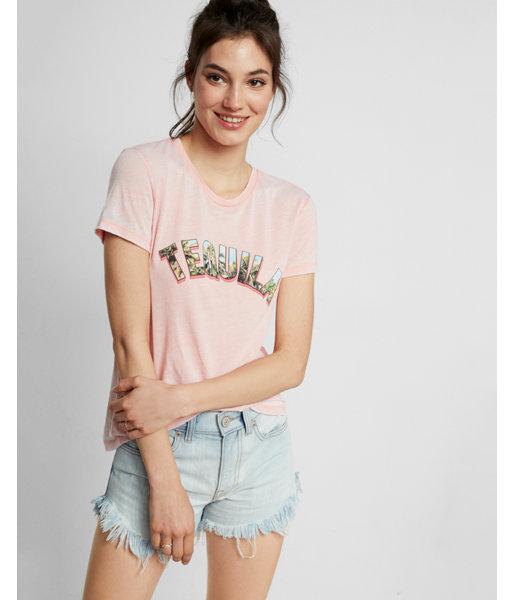 Express One Eleven Tequila Burnout Crew Neck Tee