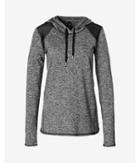 Express Womens Marled Exp Core Mesh Inset Hoodie