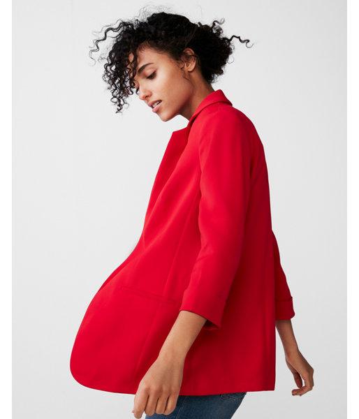Express Womens Drape Boyfriend Blazer