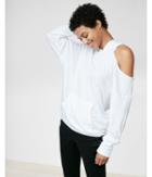 Express Slash Neck Popover Hoodie