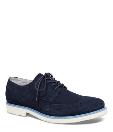 Express Mens Suede Wingtip Oxford Blue
