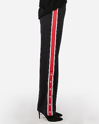 Express Womens Express Womens Express One Eleven Side Stripe Snap Wide Leg Palazzo Pant