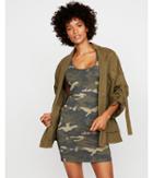Express Womens Side Stripe Camo Tank Dress