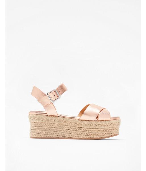 Express Womens Metallic Platform Espadrille
