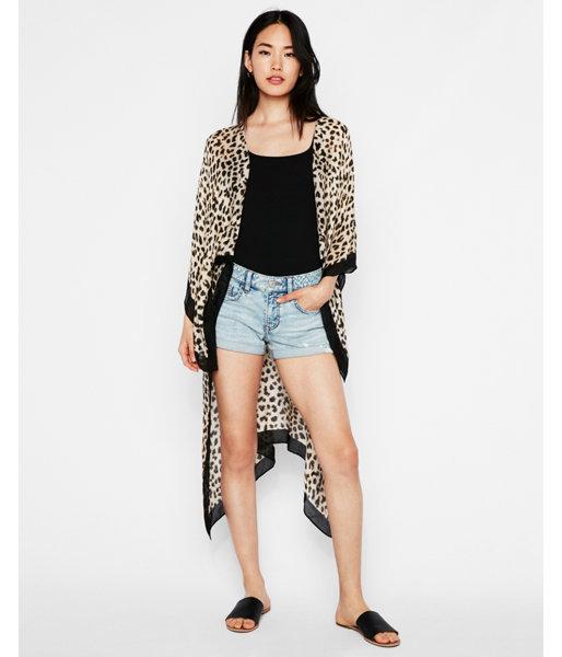 Express Womens Leopard Print Cover-up