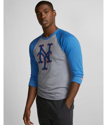 Express Mens Homage Mets Raglan Tee