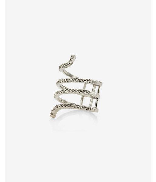 Express Womens Pave Coil Ring