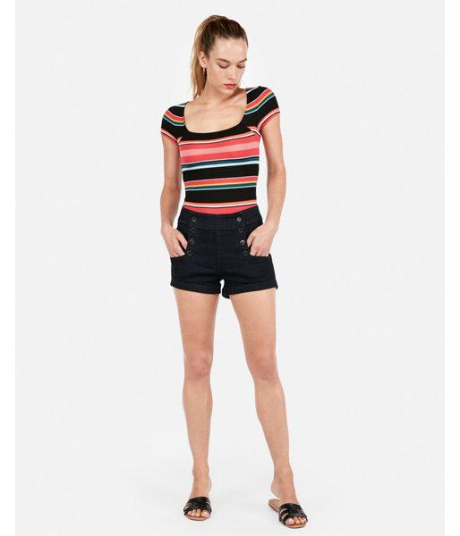 Express Womens High Waisted Sailor Stretch+ Denim