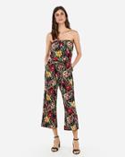 Express Womens Tropical Print Strapless Culotte Jumpsuit