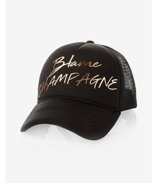 Express Blame Champagne Trucker Hat