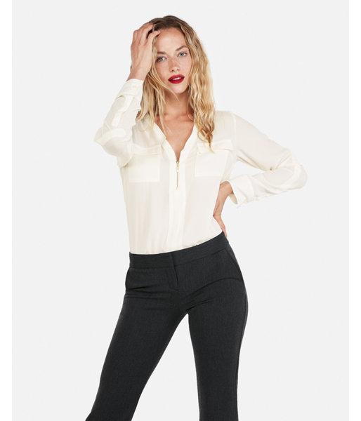 Express Womens Two Pocket Zip Front Chelsea Popover