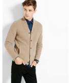 Express Mens Wool Blend Solid Shawl Collar Cardigan