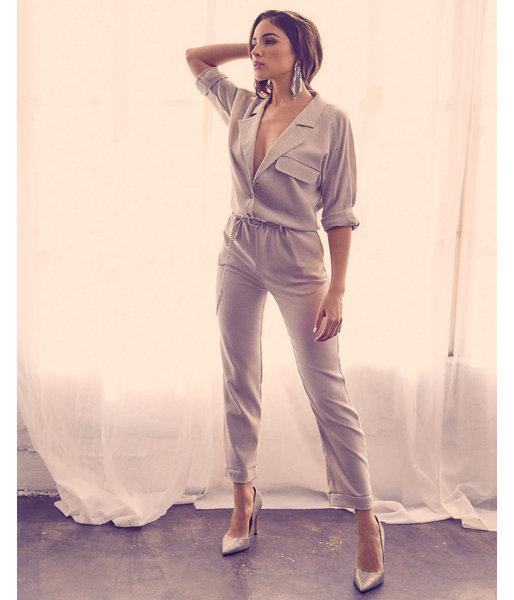 Express Womens Olivia Culpo Utility Jumpsuit