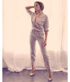 Express Womens Olivia Culpo Utility Jumpsuit