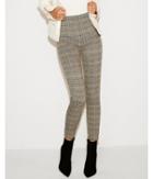 Express Womens High Waisted Plaid Cropped Pull-on