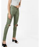 Express High Waisted Ripped Stretch Vintage Skinny Ankle Pant