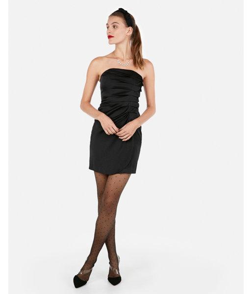 Express Womens Strapless Pleated Tube Dress