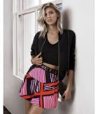 Express Womens Chevron Tipped Buckle Belt