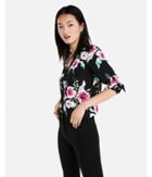 Express Womens Floral Pattern Chelsea Popover