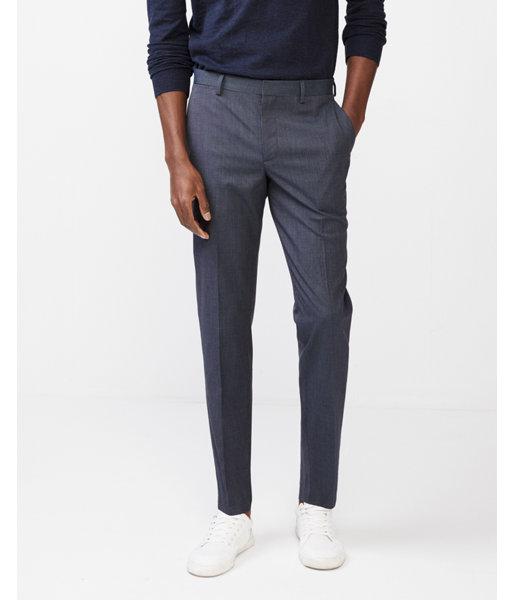 Express Mens Extra Slim Navy Striped Dress Pant