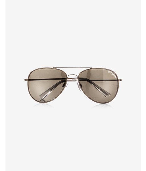 Express Silver Mirrored Aviator