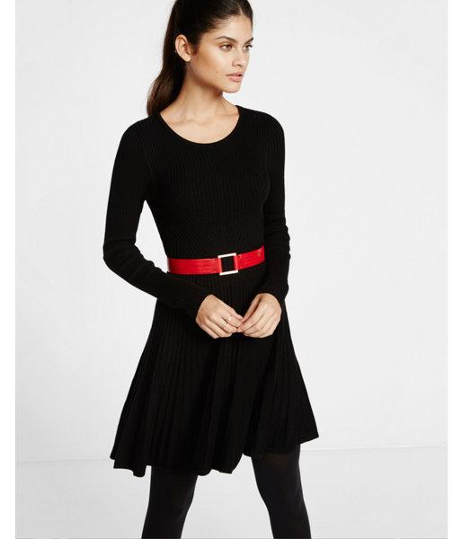 Express Womens Red Snake Texture Belt