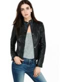 Express Women's Leather Jackets Two-tone High Neck (minus The)
