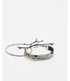 Express Womens Set Of Two Rhinestone Pull-cord Bracelets