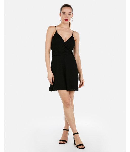 Express Womens Ribbed Twist Front Fit And Flare