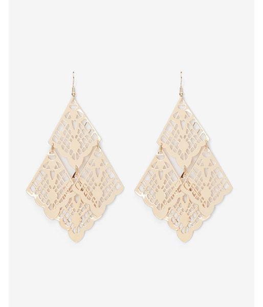 Express Womens Waterfall Filigree Drop Earrings