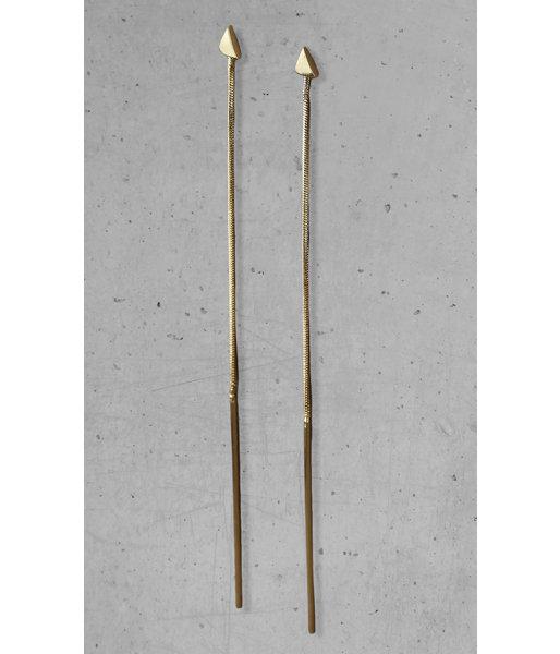 Express Women's Jewelry Express Edition Snake Chain Bar Pendant Earrings