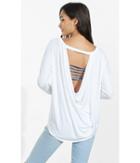 Express Women's Tees Express One Eleven Cowl Back Tee